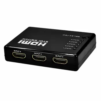 

5 Port 1080P Hdmi Switch Switcher Selector Splitter Hub With Ir Remote For Hdtv Ir Remote Control 5 Ports