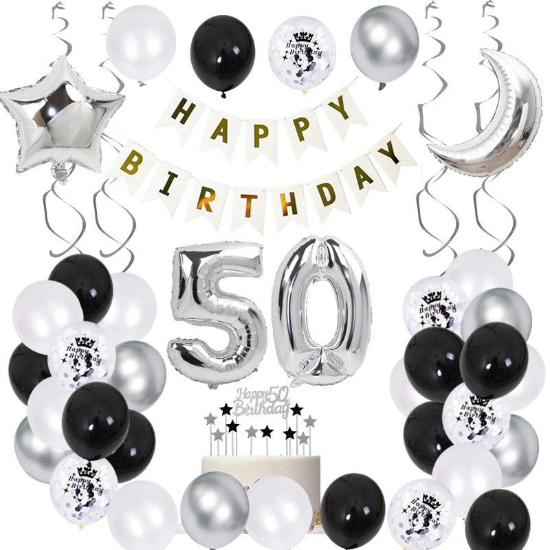 Buon 50 anni compleanno banner in rosa, decorazione per festa di compleanno 50 anni banner con logo portico, bandierine per feste di compleanno donna, segno di benvenuto festa di compleanno