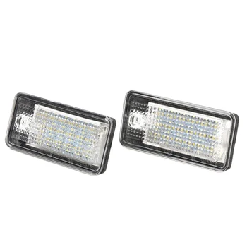 

2Pcs Car Styling Led Number License Plate Light 18 Smd Led Bulb 12V Lamp For A4 A6 C6 A3 S3 S4 B6 B7 S6 A8 S8 Rs4 Rs6 Q7