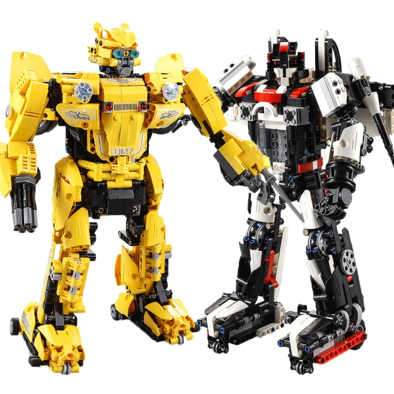 

Original Double Technic legoinglys Transform car fighter model F-15 Eaglebot B127 Beebot building blocks remote control children