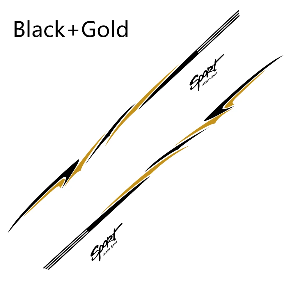 Black Gold 2PCS For Qashqai Prado CRV Sportage Mokka Tucson KX5 Tiguan Duster CX-5 All SUV Cap Side Door Stickers Car Tuning Accessories - Название цвета: Black Gold