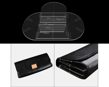 

Laser Cut Template Sewing Pattern Diy Leather Handmade Craft Fashion Long Wallet Acrylic Stencil
