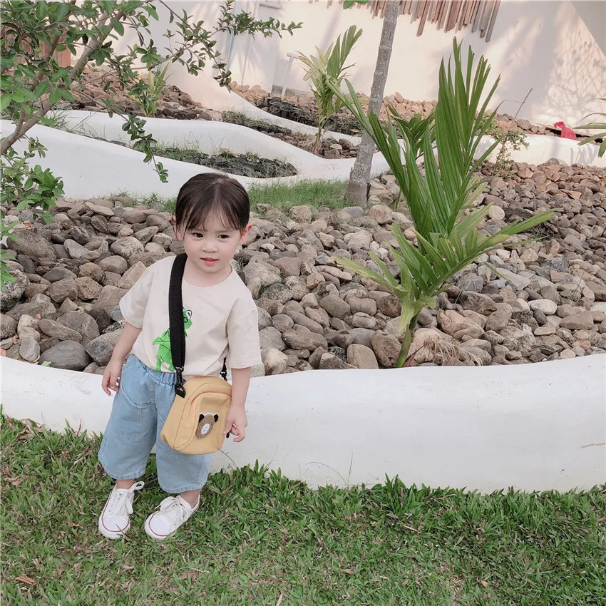 Small Big Brand Summer New Style Childrenswear Korean-style Men And Women Children Light Color Front Pocket Casual Cowboy C