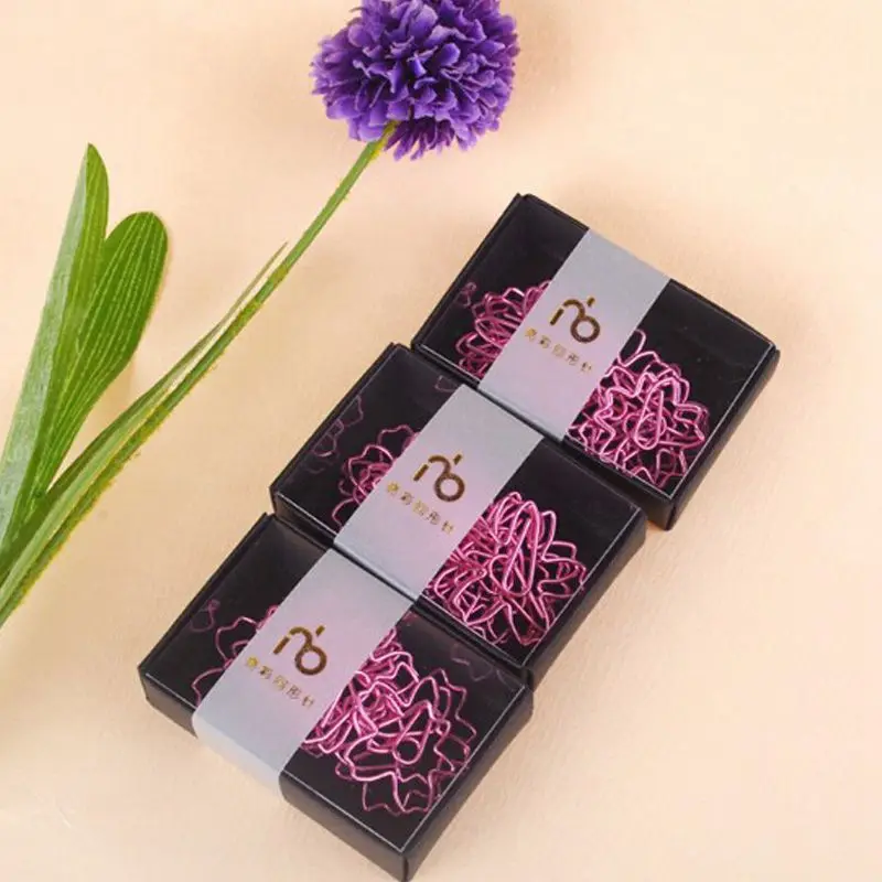 12 шт./лот Высококачественные позолоченные розовые зажимы для бумаги Sakura игла