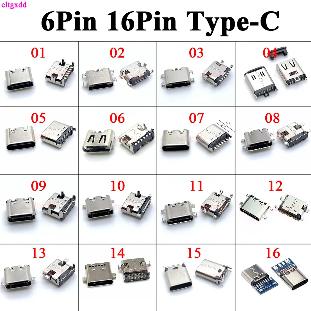 Разъем Micro USB 3 1 Type-C 6p 14p16pin 24P SMD гнездовой разъем для стандартного зарядного порта