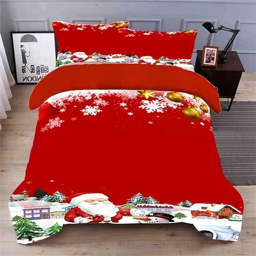 3d bedding set Рождественский Комплект постельного белья Твин Полный Королева Король AU один Великобритания двойной размер подарок от Рождество пододеяльник наволочки 3D постельное белье - Цвет: 3d bedding set
