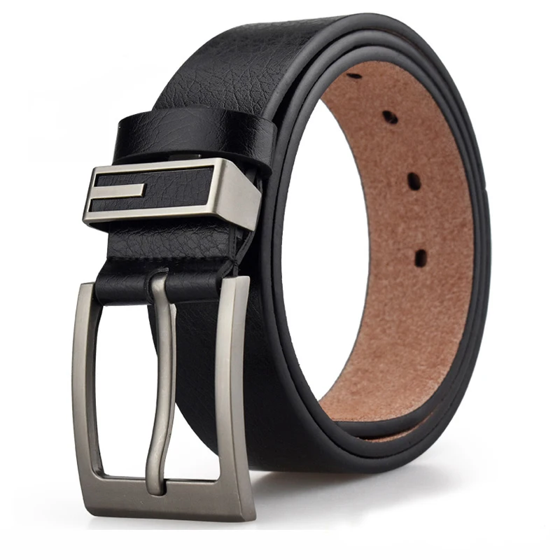 ANPUDUSEN 2021 New Styles Hot Selling Man Belt Faux Leather Alloy Pin Buckle Matel Ring Men Belt for Male Jeans