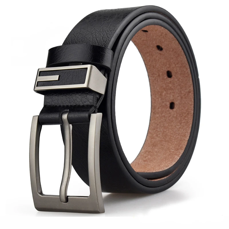 ANPUDUSEN 2021 New Styles Hot Selling Man Belt Faux Leather Alloy Pin Buckle Matel Ring Men Belt for Male Jeans mens designer belts