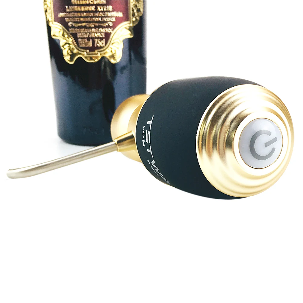 

Bar Tool Portable Wine Aerator Luxury Wine Air Pressure Aerator with Edible Grade Silicone Material Convenient Spout