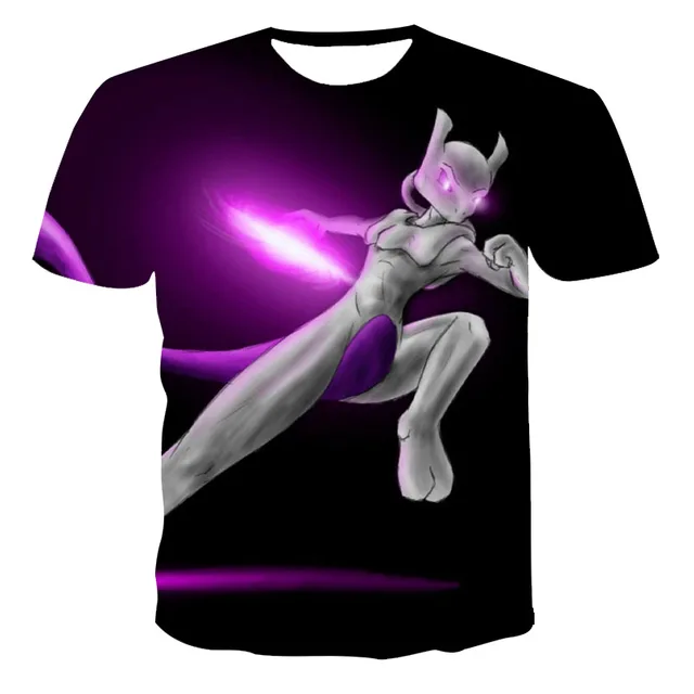 The Latest Summer Male And Female Personality Cute Anime Pokemon Pattern 3d Printing Popular Casual Loose Top Oversized T-Shirt 61191