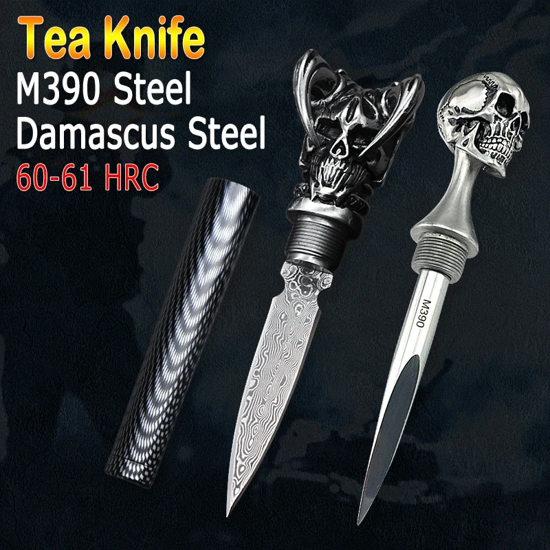 Креативный чайный нож VG10 из дамасской стали с головой дьявола