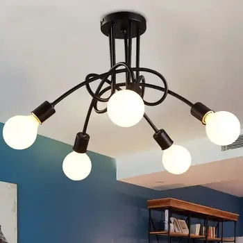 

3/5 Head Ceiling Decorative Lights Kitchen Pendant Light Kitchen Lamp Black Modern Art Metal Flush Mount Flush Mount