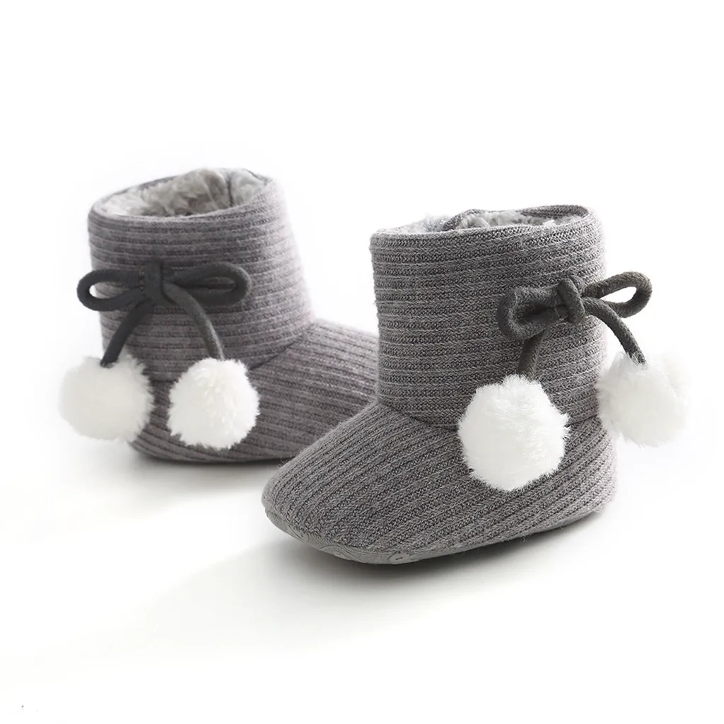 TELOTUNY Newborn Baby Booties Lovely Warm Butterfly-knot Mixed Colors Girls Winter Toddler First Walkers Infant Crib Shoes 1010