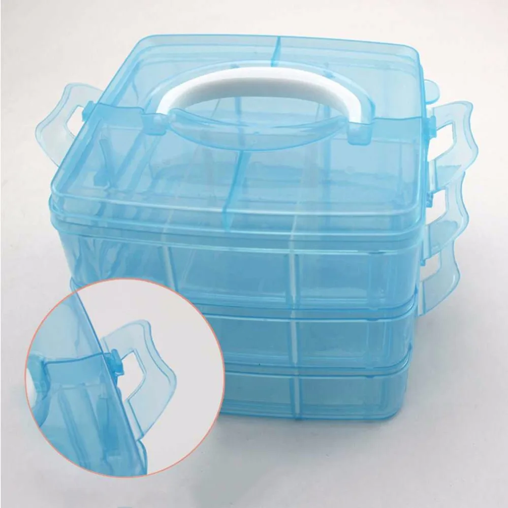 Mini Size Portable Household Storage Box Three Layer Removable Storage Box Small Items Jewelry Organizer Color Travel Box