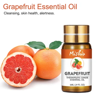 

Mishiu 5ML Grapefruit Essential Oil Cleansing,Skin health,Alertness,Anti-depression Relieve Stress Organic Body Massage Relax