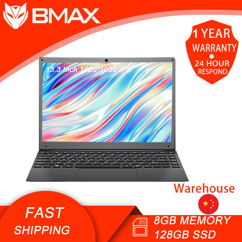 Игровой ноутбук BMAX S13A Intel 9 го поколения LPHD Graphics 500 Celeron N3350 8 ГБ ОЗУ 128 Гб SSD