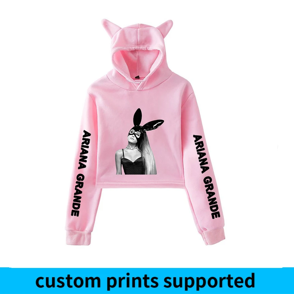 Frdun Tommy Ariana Grande Cat Ear Толстовка HighStreet толстовки женские повседневные модные толстовки с капюшоном Толстовка с принтом верхняя одежда 2XS-2XL