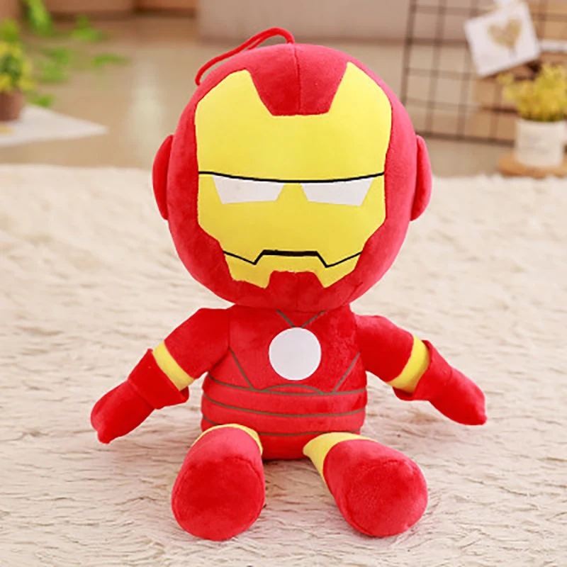 25/35 см мягкие супер герой Капитан Америка Железный человек Человек-паук Плюшевые игрушки «Мстителей» Куклы для детей на день рождения, подарок на Рождество - Цвет: Iron Man