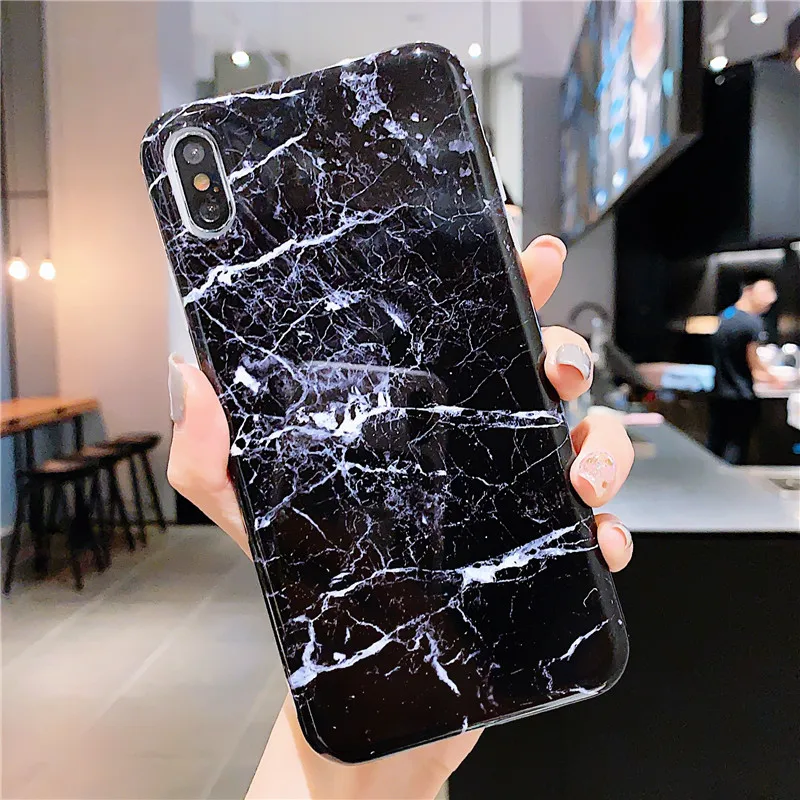 F Мраморный чехол для iphone X XS Max, мягкий силиконовый чехол из ТПУ для iphone XS XR iphone 8 7 6 6S Plus, чехол Fundas Capa - Цвет: F