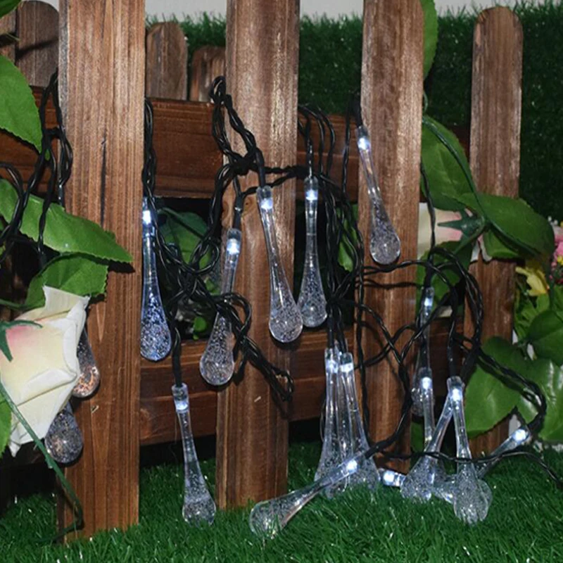 Light String SolarOutdoor Garden Solar Lamp Solar Powered Bulb Led Water Droplet Solar Lights for Party Wedding Christmas Decor (10)