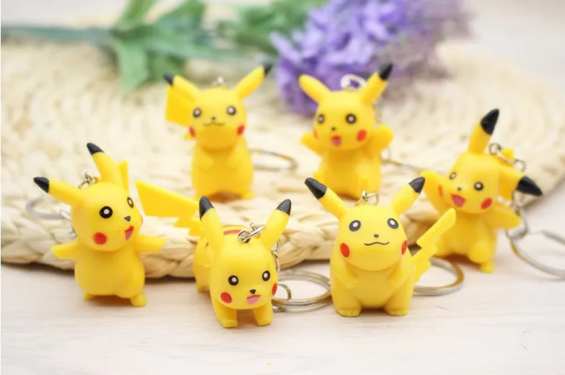 Manufacturers Direct Selling Creative Cute Pikachu Mobile Phone Pendant Bag Accessories Holiday Small Gift Keychain Wholesale
