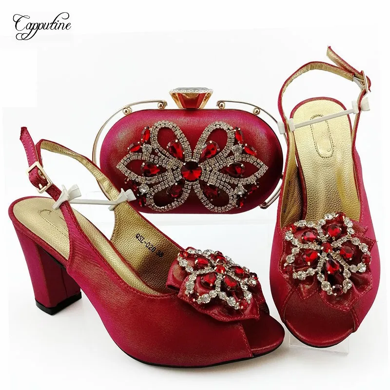 Red shoes and clutch bag Clearance