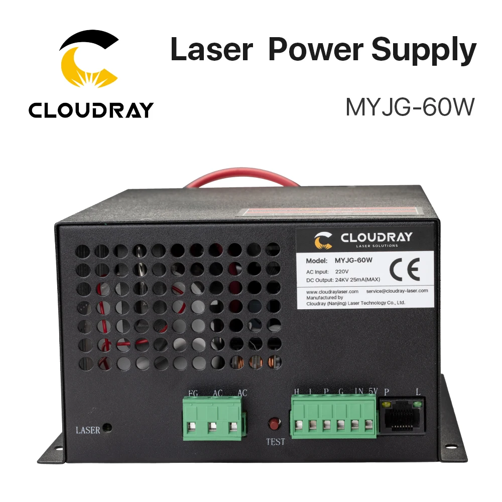 Cloudray 60 Вт СО2 лазерный источник питания для СО2 лазерной гравировки резки MYJG-60W категории
