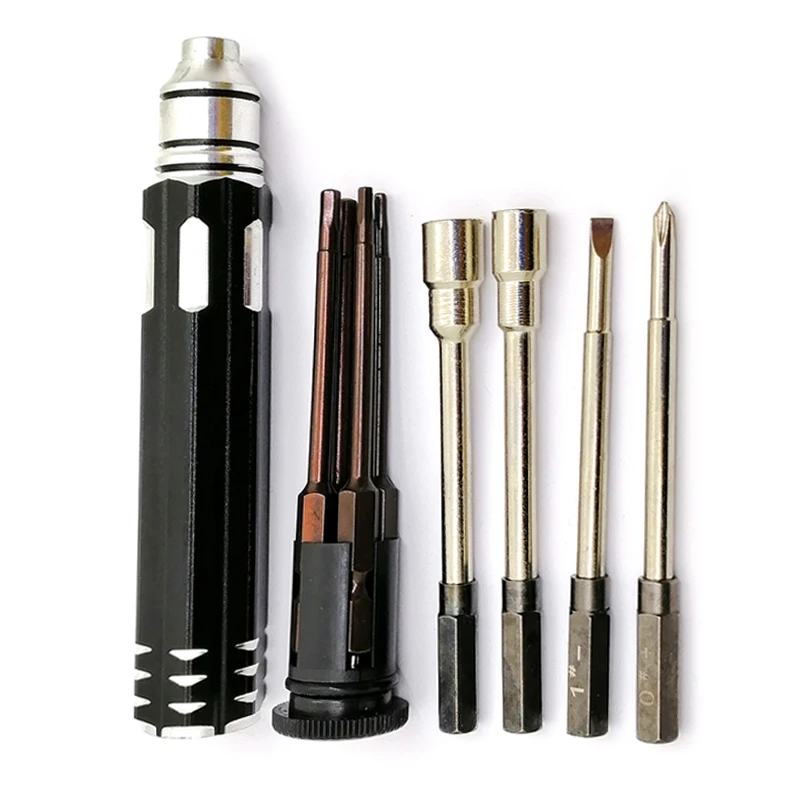 

1pc 8in 1 Screwdriver Set Professional Steel RC Repair Tool Kit Phillips Hexagon Socket For Remote Control Drone Quadcopter Car