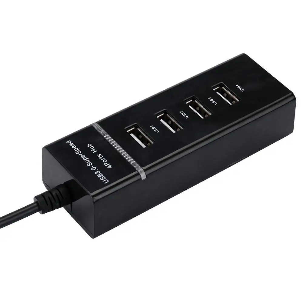 Высокоскоростной многопортовый usb-разветвитель для компьютера, 4 порта USB 3,0, адаптер-концентратор, светильник, четыре в одном, для ПК, ноутбука, ноутбука