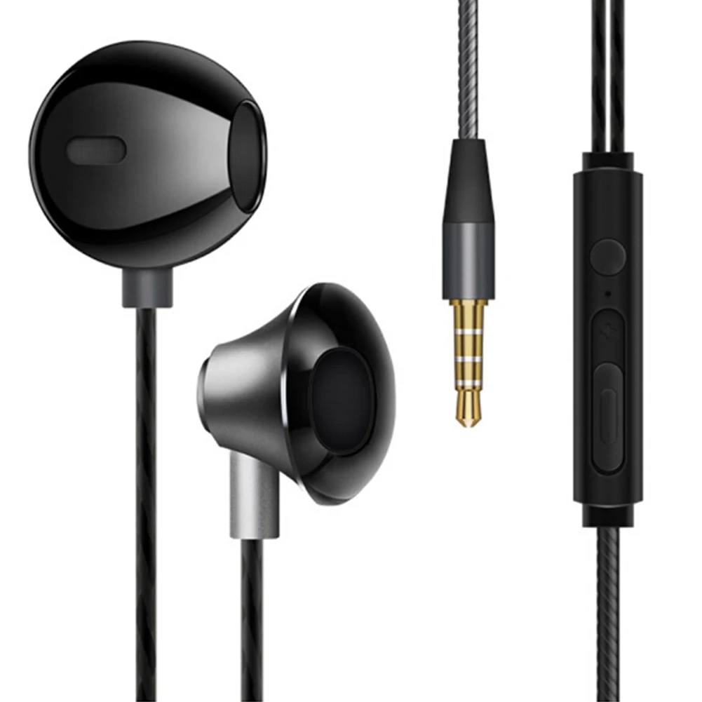 Проводные наушники эргономичные универсальные Hi-Fi стерео высокой четкости супер бас легкий регулятор громкости с микрофоном в ухо Спорт