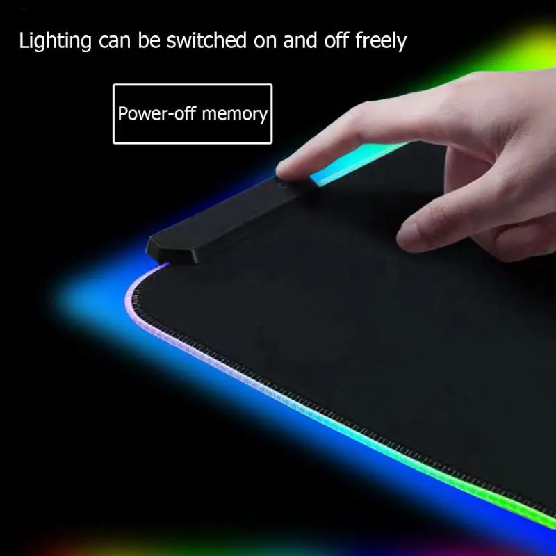 ALLOYSEED USB RGB светящийся негабаритный игровой коврик для мыши цветной светящийся утолщенный коврик для клавиатуры для ПК, ноутбука, рабочего стола 800X300X4 мм