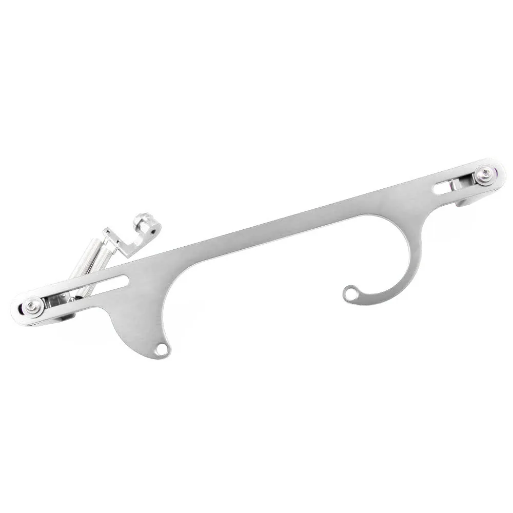 

Silver Cable Base Throttle Bracket Aluminum Carburetor Replace For Chevy Ford