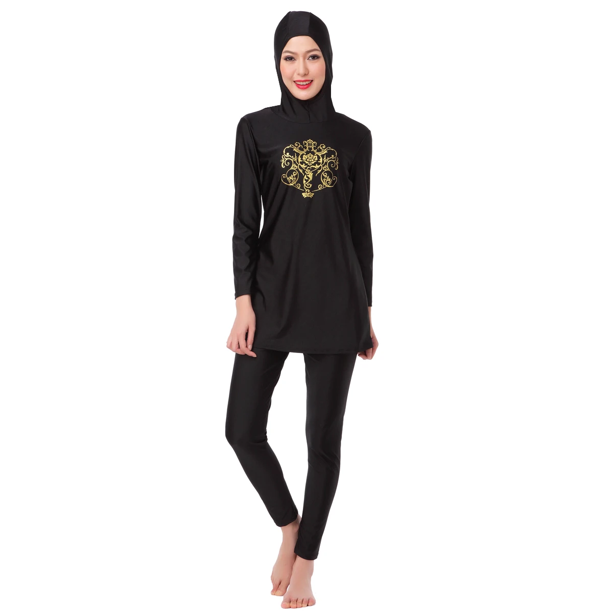 

Swimwear Women Arab Islamic Muslim Hijiab Swim Wear Burkini Hooded 2 Piece Suit Swimsuit Modest Swim Surf Wear Sport Burkinis