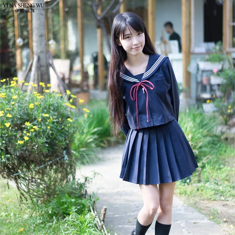 New Japanese Style Korean Kawaii Girls JK High School Uniform Girls Women Sailor Suit Uniforms