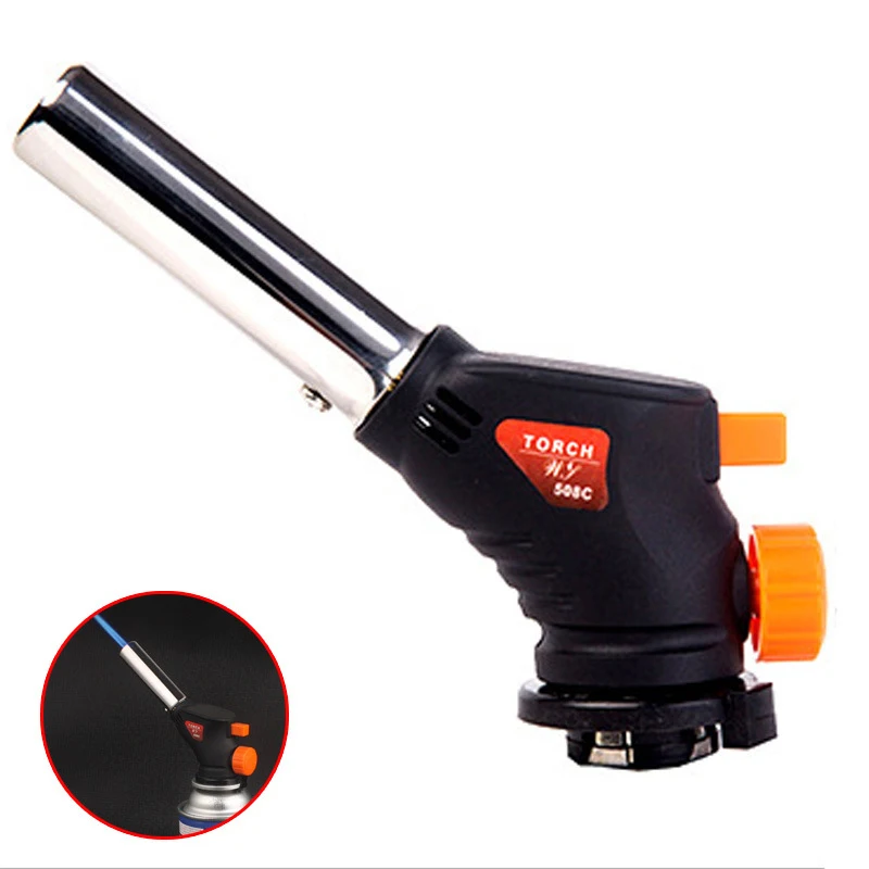 Butane Blow Welding Torchs Adjustable Lighter Flame Torch Auto Flamethrower for Outdoors Picnic Cooking BBQ Soldering Cheap