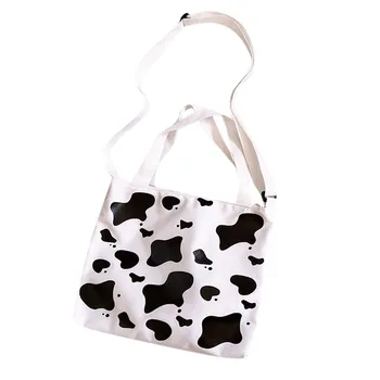 

Small Canvas Bag For Women Milk Cow Print Fashion Crossbody Shoulder Boho Bag Casual Handbag Messenger Bags Bolsos Mujer