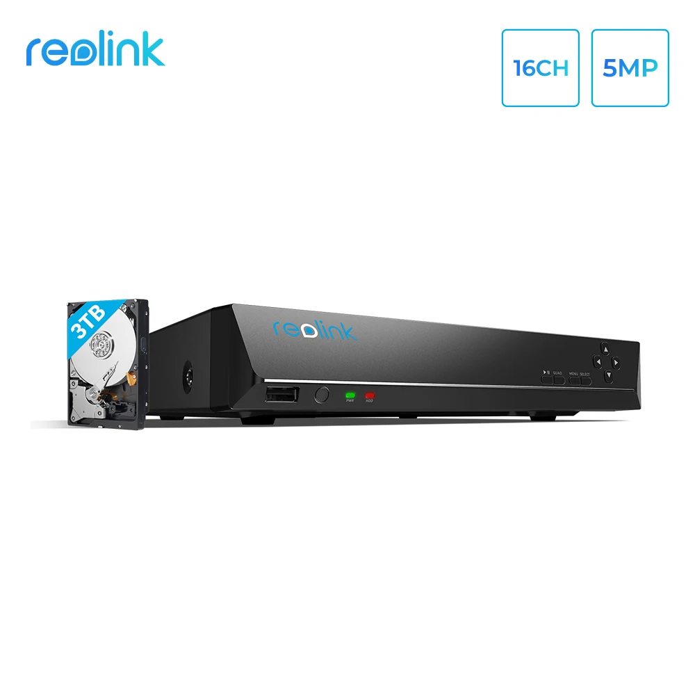 Reolink 16ch 5MP POE Сетивой Видеомагнитофон С 3ТБ HDD ТОЛЬКО для ip камеры RLN16 410|hdd 3tb|hdd video