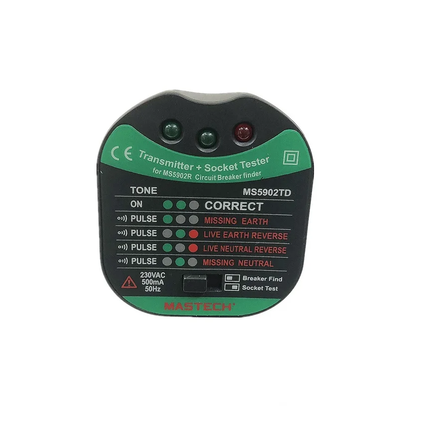 MASTECH MS5902 автоматический выключатель Finder/розетка тестер инструкция/полностью