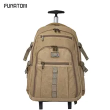 Мужские рюкзаки на колесиках холщовый дорожный багажный рюкзак колеса колесный подвижный мешок багаж wo Мужской Дорожный чемодан на колесиках для багажа