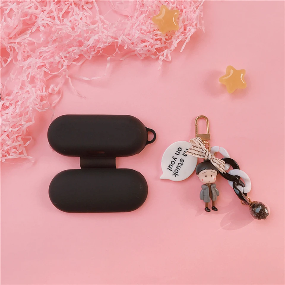 Силиконовый 3D чехол для девочек huawei FreeBuds для Honor Flypods Lite Молодежная версия защита для наушников Декор кукольный брелок подарки