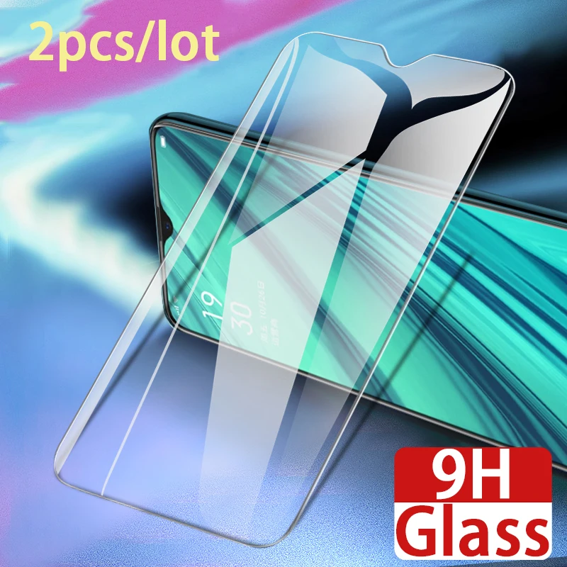 

2pcs Tempered Glass on for Oppo Reno 6.4 6.6 2 2F 2Z A1k A71 A5 2020 A9 2020 A3 2010 R9s Plus Screen Protector Protective Film
