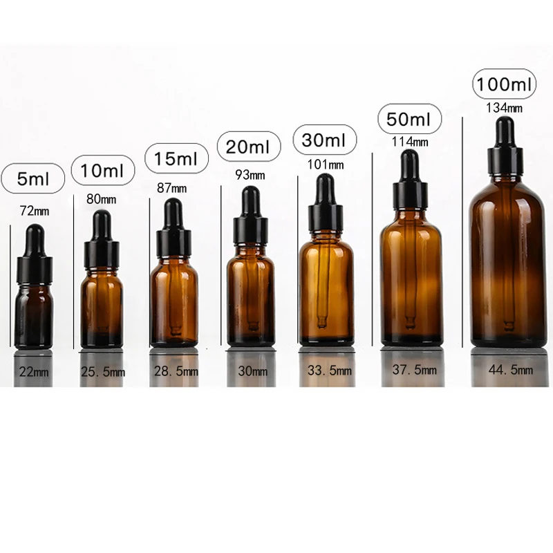 Flacone roll-on da 5 ml in vetro ambrato con sfera in acciaio