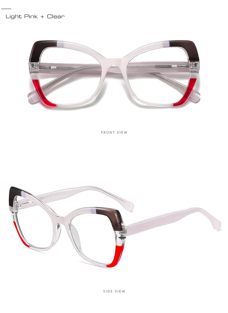 blue lens glasses SHAUNA Retro TR90 Cat Eye Women Glasses Frame Clear Anti-blue Light Men Optical Spring Hinge Colorful Eyeglasses Frames light blocking glasses