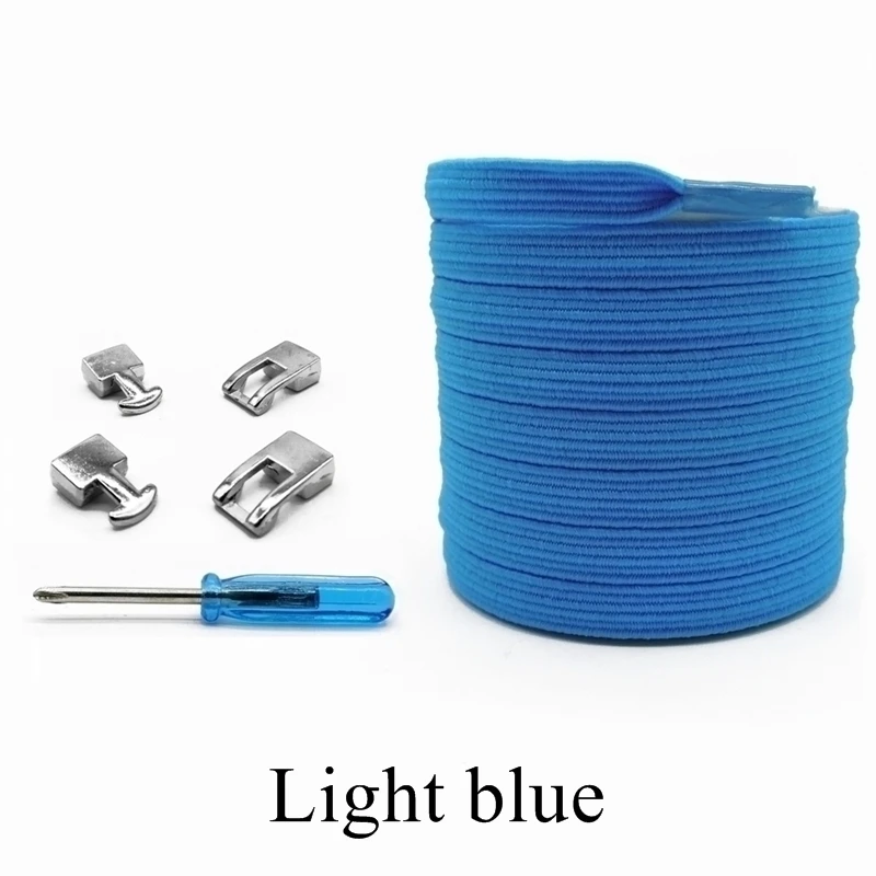 Light blue Новинка 0,8, кроссовки без шнурков, плоские, с перекрестной пряжкой, эластичные шнурки, кроссовки унисекс, шнурки - Цвет: Light blue