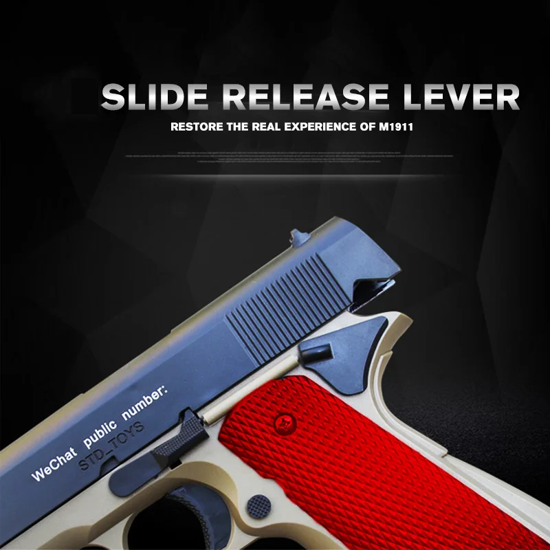 Пластик игрушечный пистолет M1911 1:1 модель Пистолеты не снимать в стиле милитари вентиляторы коллекция для маленьких мальчиков оружие, винтовка пистолет игрушки для детей подарок на день рождения