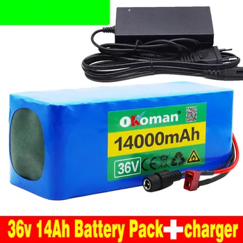 

36V battery 10S4P 14Ah 18650 lithium battery pack 500W high power battery 42V 14000mAh Ebike electric bicycle BMS+42v charger