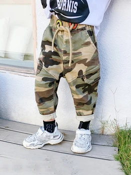 

Children's Clothing Boys Camouflage Pants Tide Children Autumn Western Style Pants 2020 Spring Baby Children Boy Korean tong ku