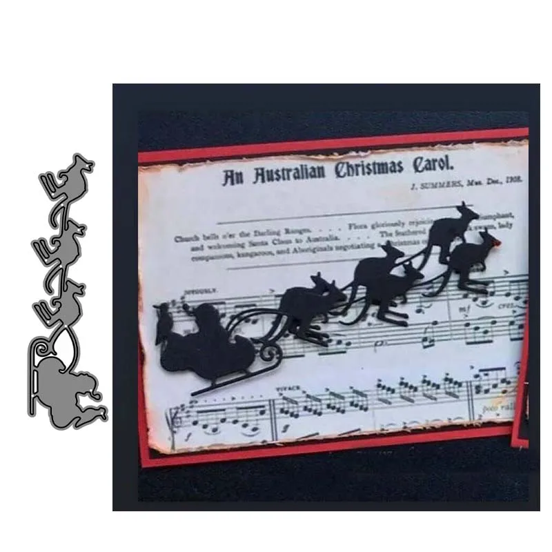 Металлические режущие штампы Рождественские сани ремесла трафарет для бумага для скрапбукинга/фото карты тиснение