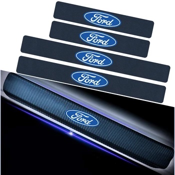 

Car-styling Carbon fiber Scuff Car Door Sill Protector Stickers For Ford mk 2 3 4 5 7 fiesta focus FOCUS 2 3 4 5 accessories