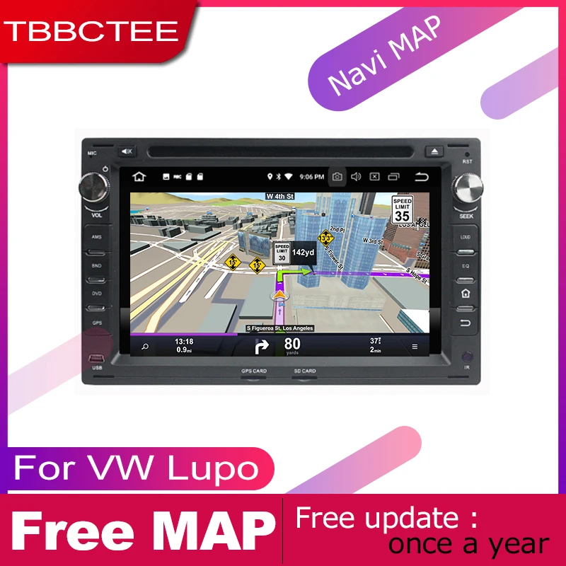 TBBCTEE 2 DIN Auto DVD Player GPS Navi Navigation For Volkswagen VW Lupo 2005~2009 Car Android Multimedia System Screen Radio | Автомобили